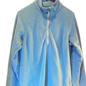 Eddie Bauer Women's First Ascent Cloud Layer Pro Fleece Jacket Blue 1/4 Zipper L